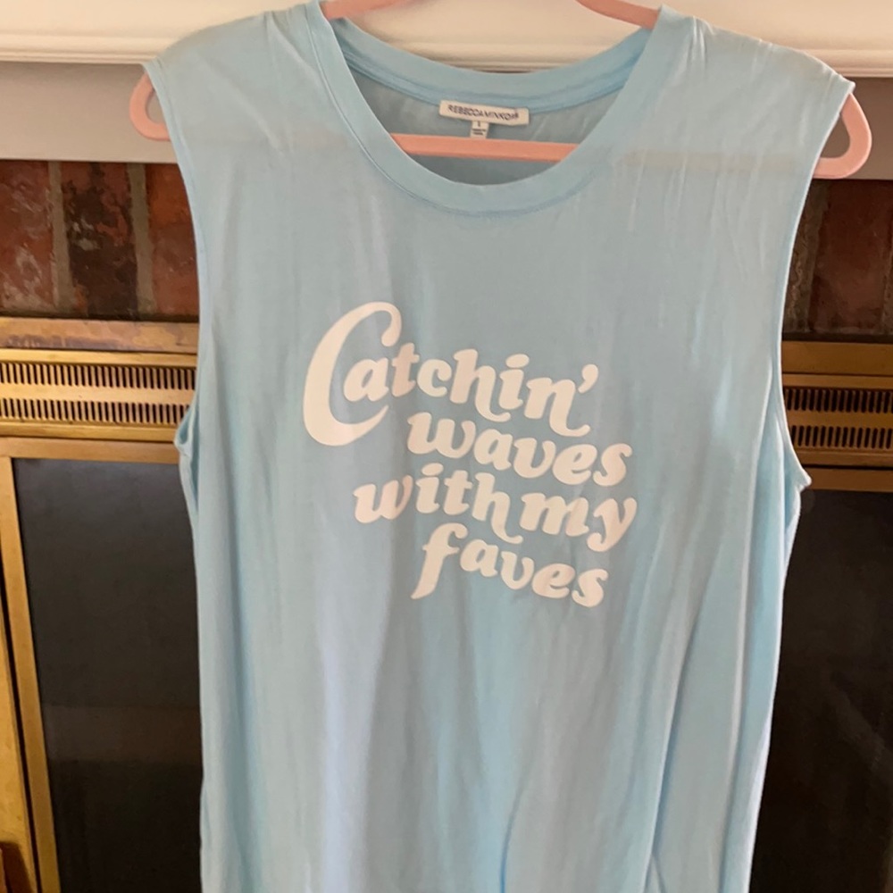 Baby blue Rebecca minkoff t-shirt